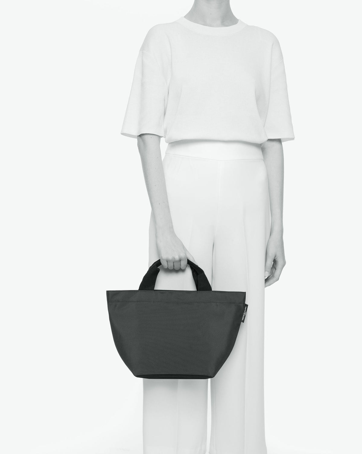 Two Tone Square Nylon Bag M