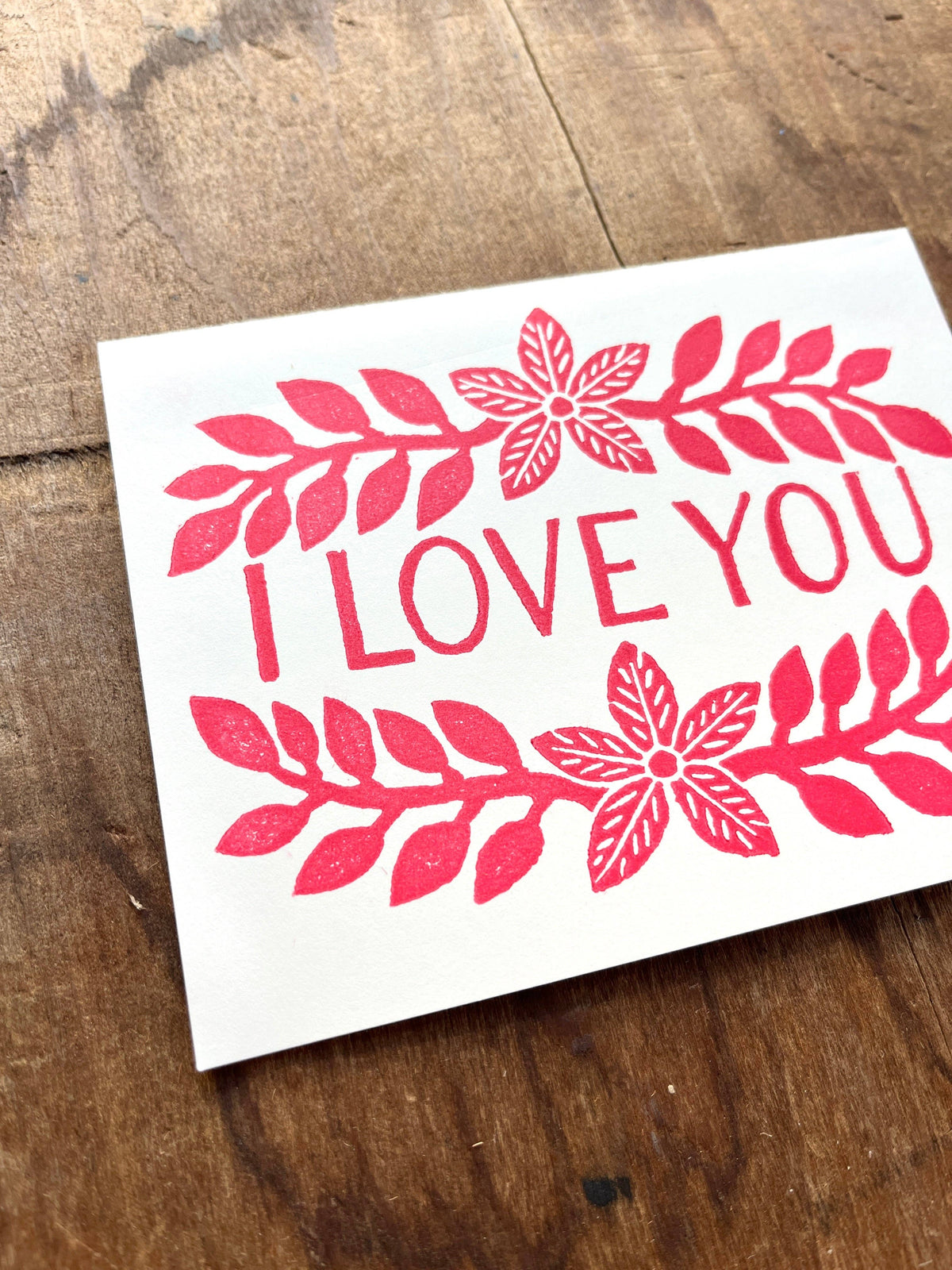 "I Love You," Greeting Card