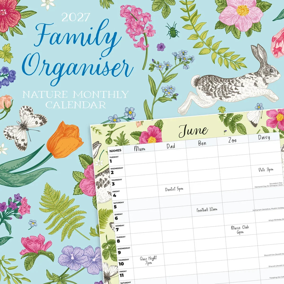 2027 Square Wall Calendar Family Organiser Nature (RR271075)