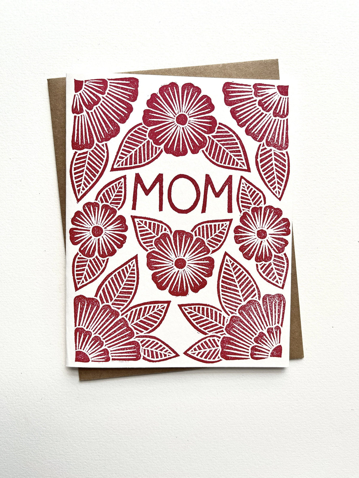 "Mom" Block Printed Greeting Cards, GR42