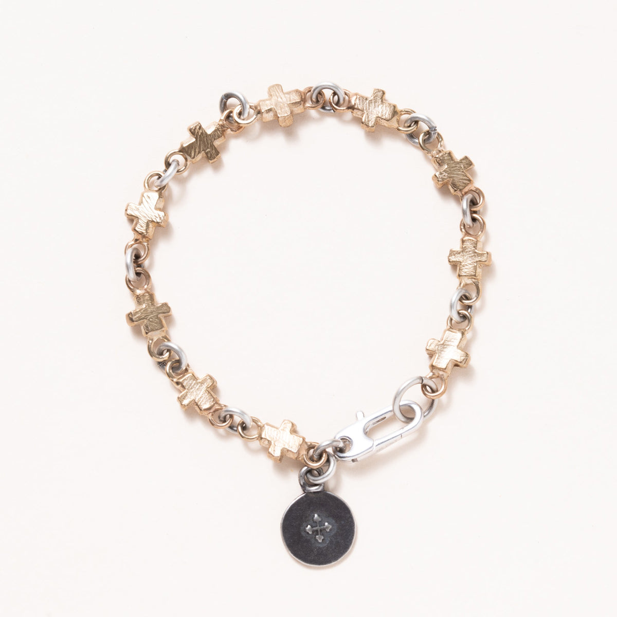Bronze Square Crosses Bracelet