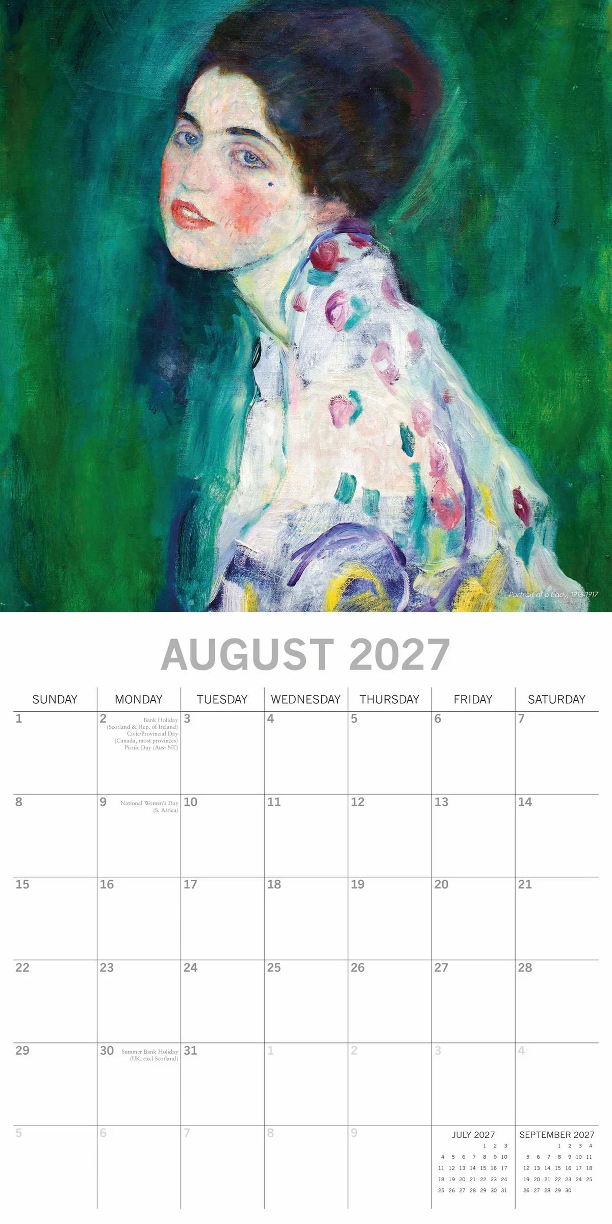 2027 Square Wall Calendar Klimt (RR271109)