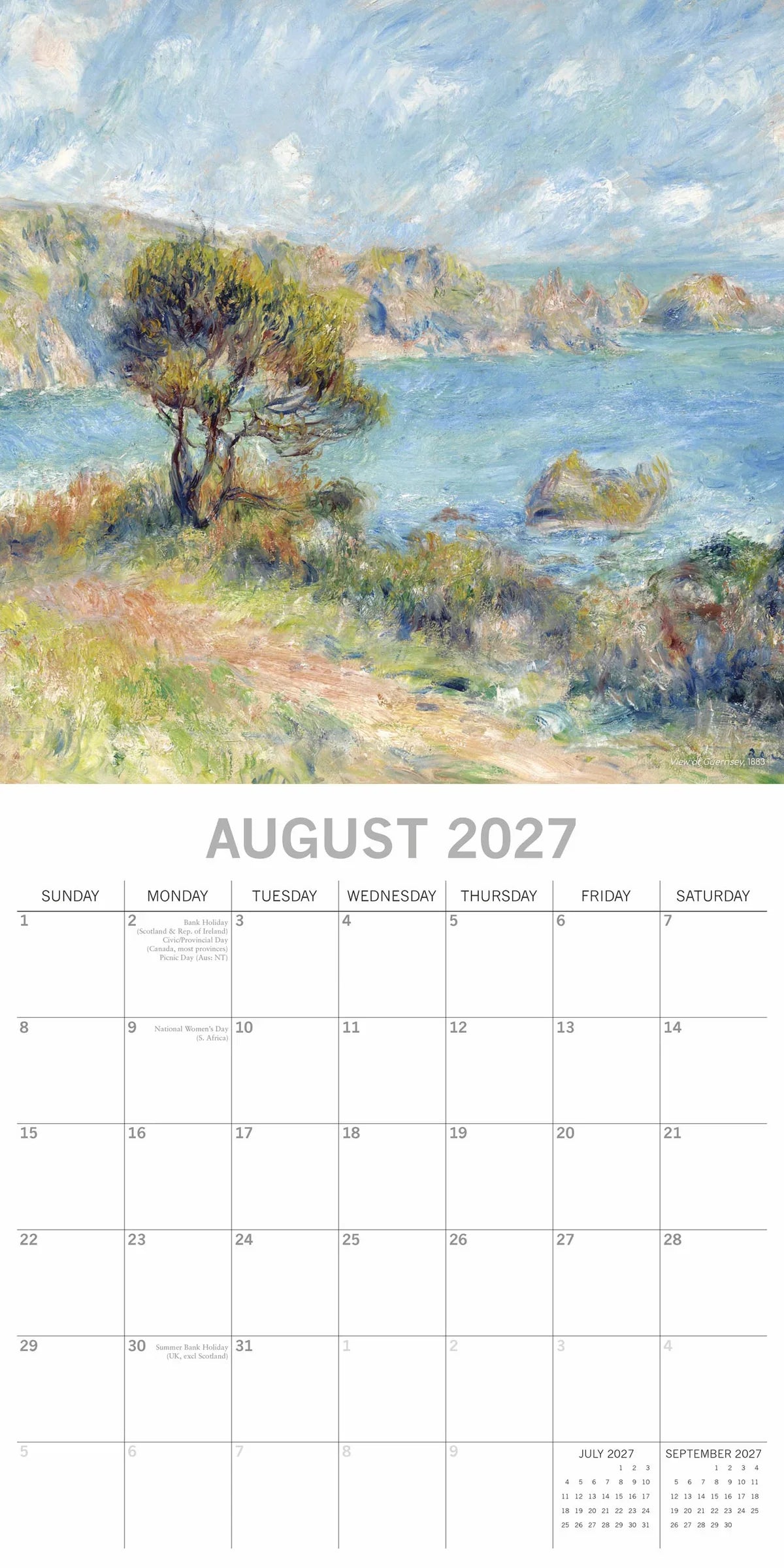 2027 Square Wall Calendar Renoir (RR271114)