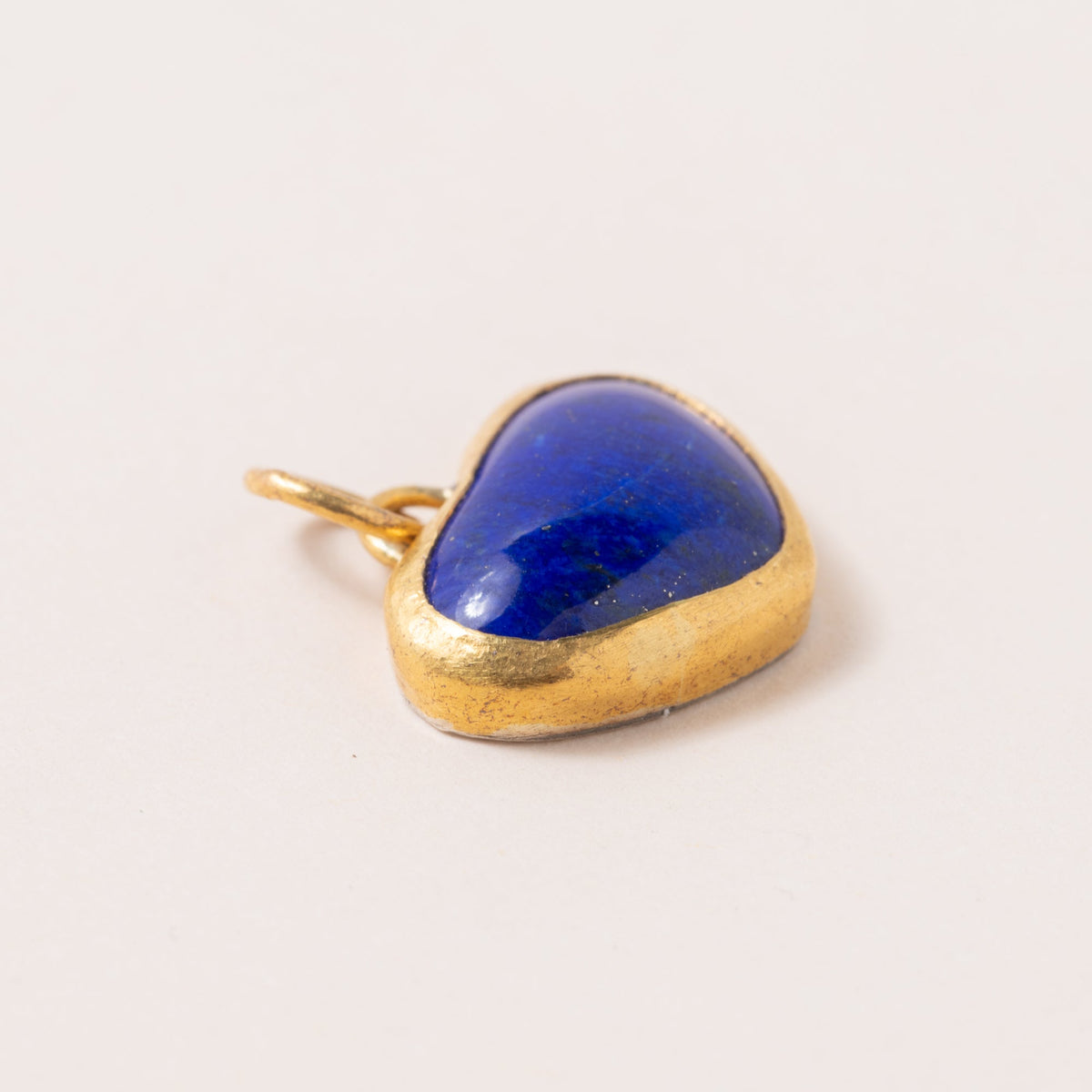 24K Gold Lapis Pendant with Silver