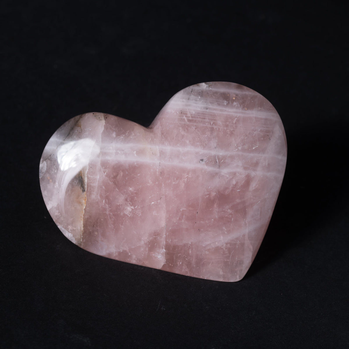 Rose Quartz Heart (Pink & Black), 1.575kg