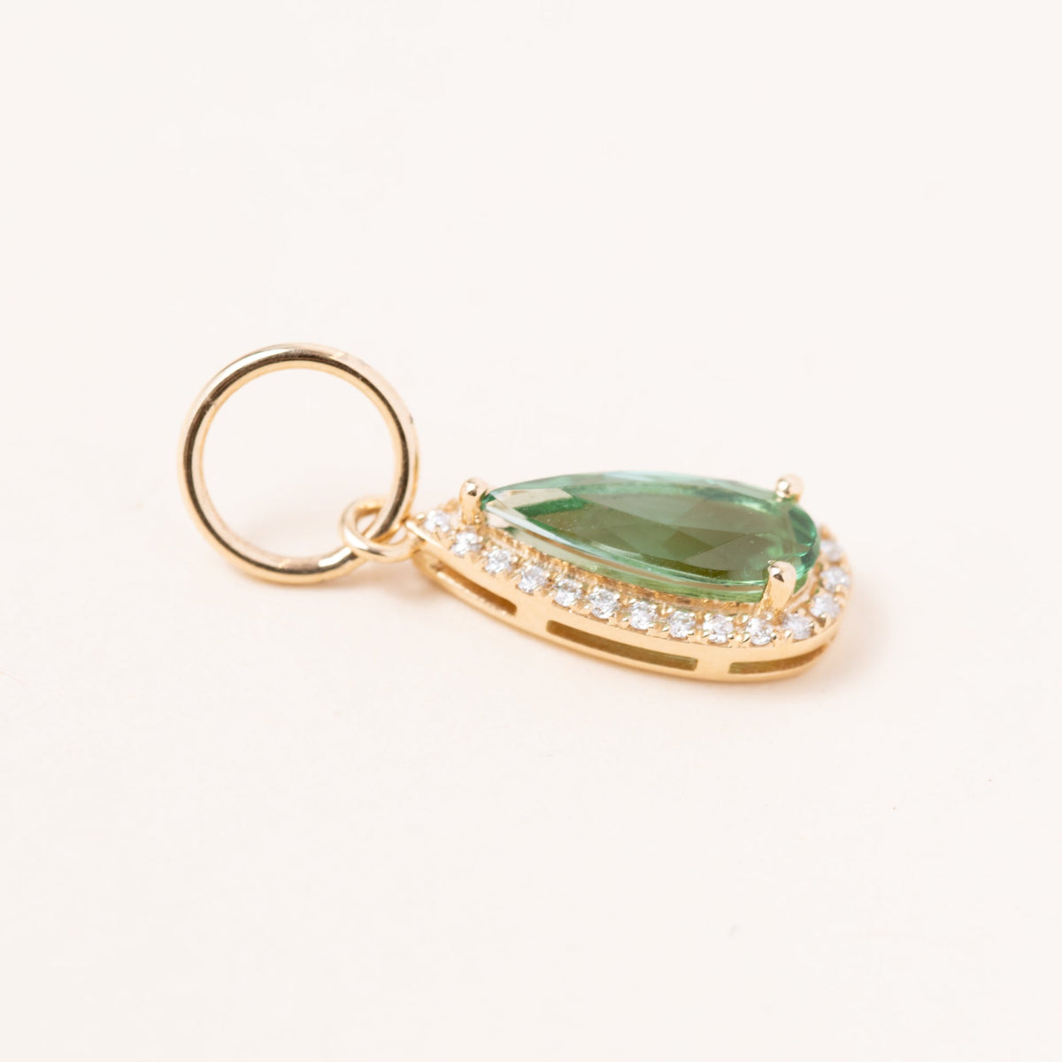 Gold & Tourmaline Drop Pendant