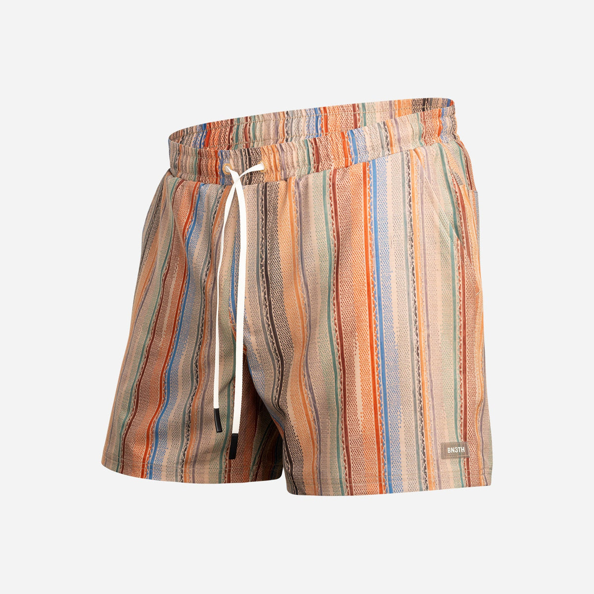 Shoreline 5" Short 2N1: Ikat Stripe - Beige
