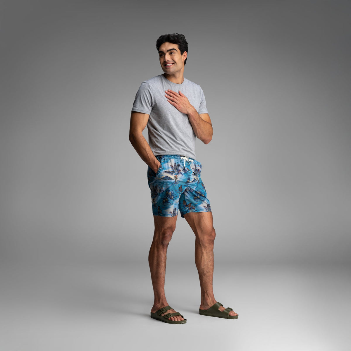 Shoreline 7" Short 2N1: Vintage Tropics - Sand