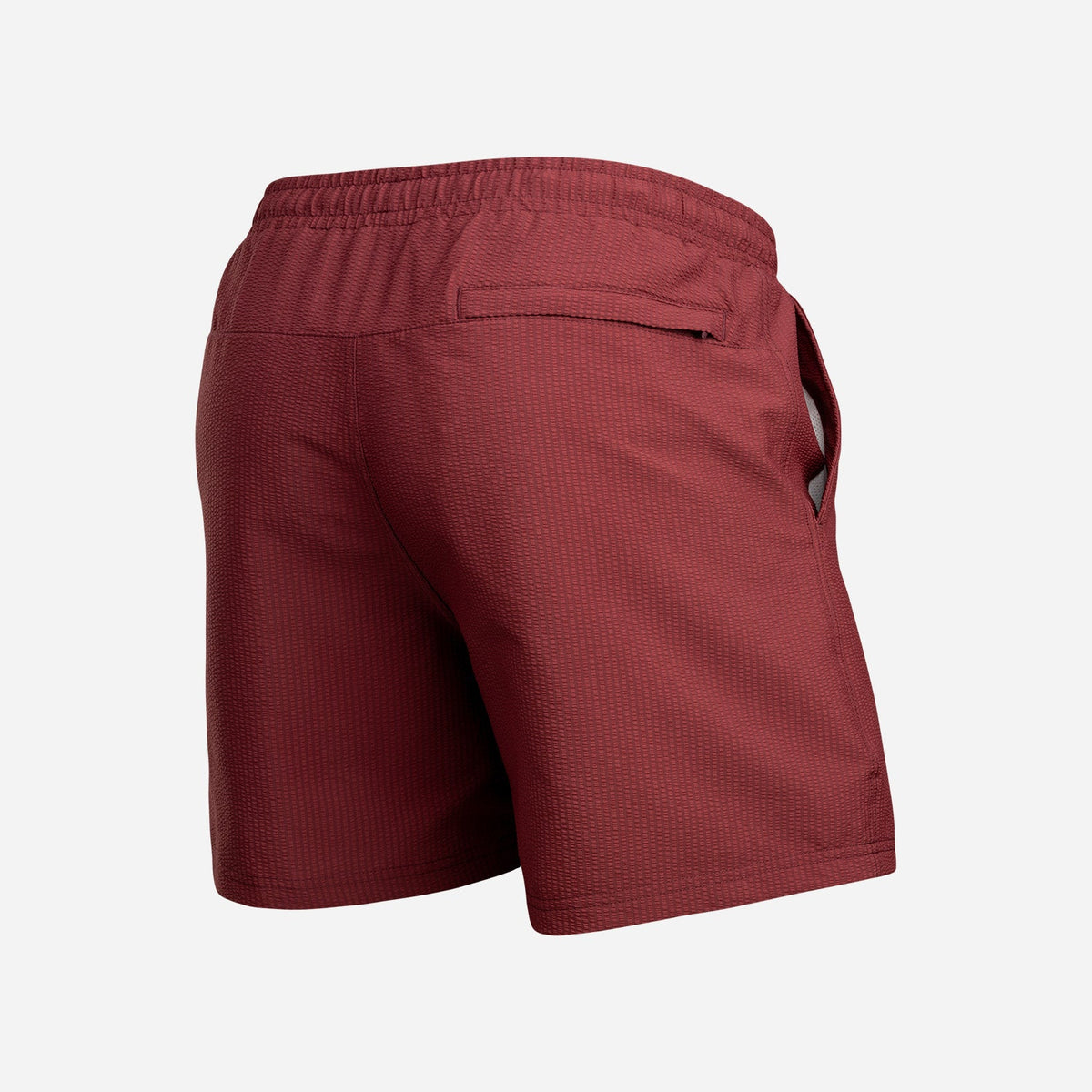 Wave 5" Swim Short 2N1: Red Mahogany