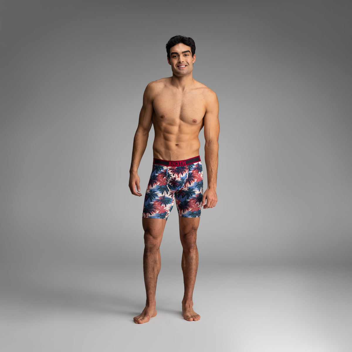 Pro Flex Max Boxer Brief: Electric Palm-Heather Sand
