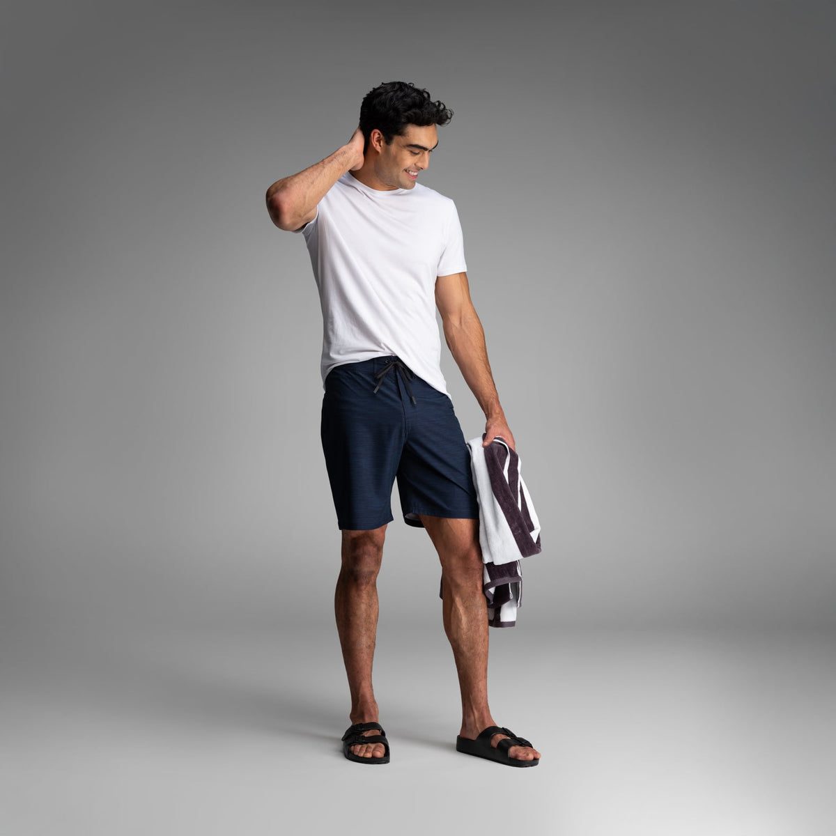 Hightide Boardshort 2N1 : Heather - Navy