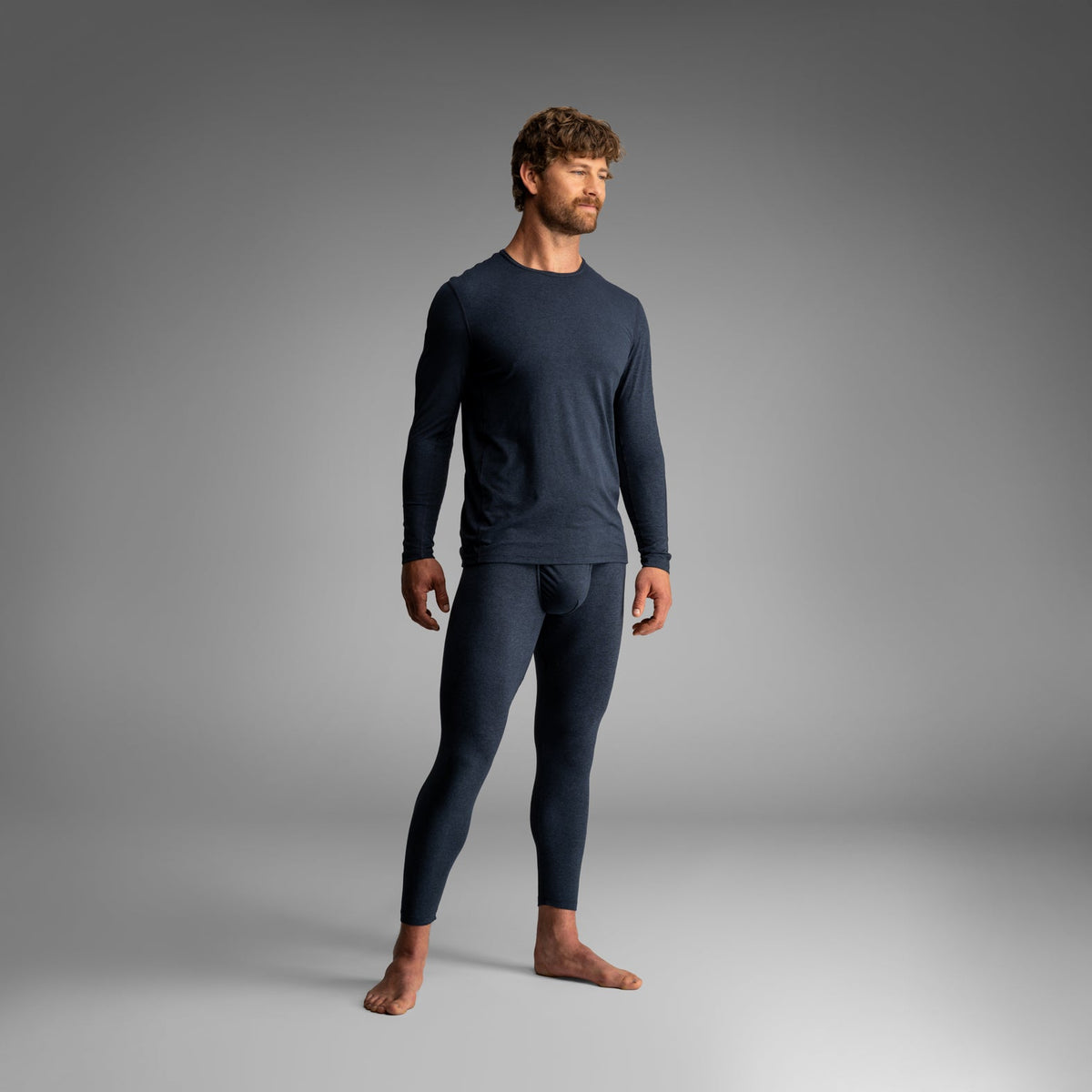 Pro Flex Thermal Top: Heather Navy