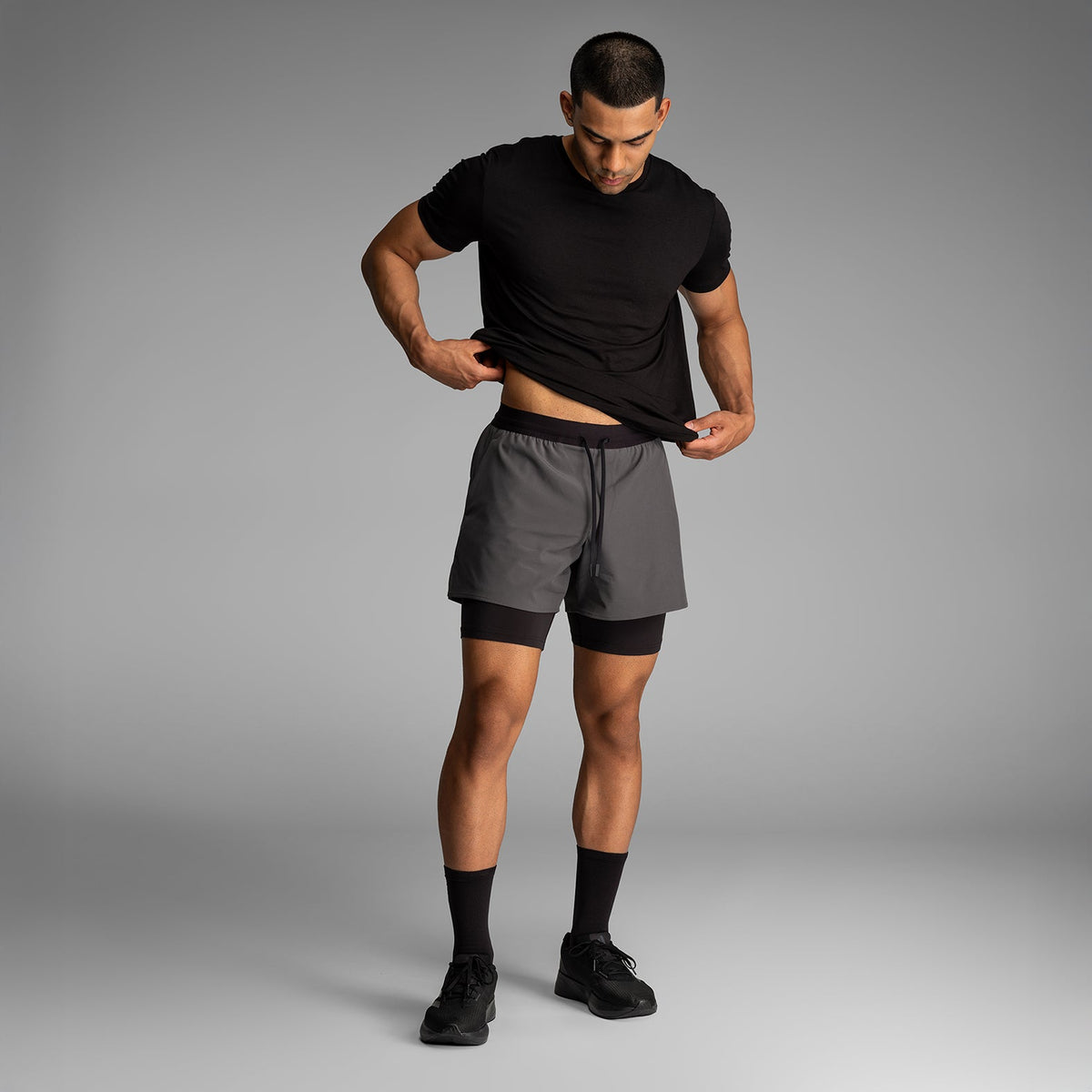 Session 5" Training Short 2N1 :Shadow Gray