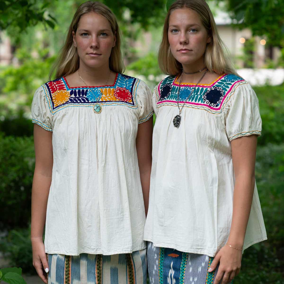 Oaxacan Cotton Blouse with Embroidery