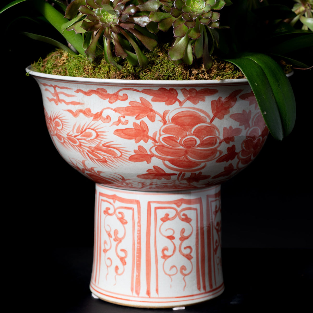 LARGE ORCHID PLANTER - RED CRANE