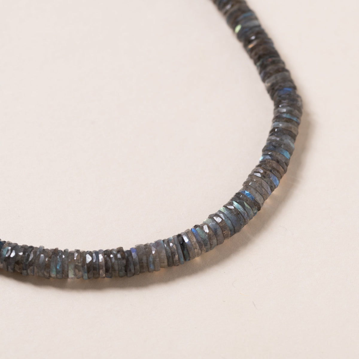 Labradorite Disk Necklace