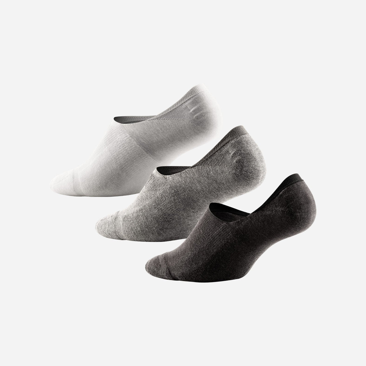 Classic No Show Sock: Black/Heather Gray/White 3 Pack