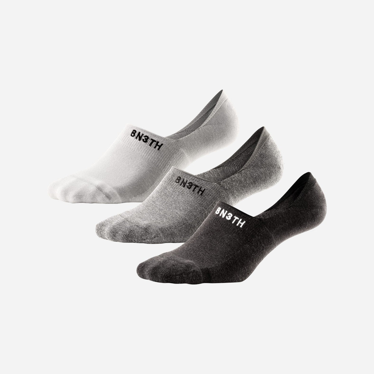 Classic No Show Sock: Black/Heather Gray/White 3 Pack