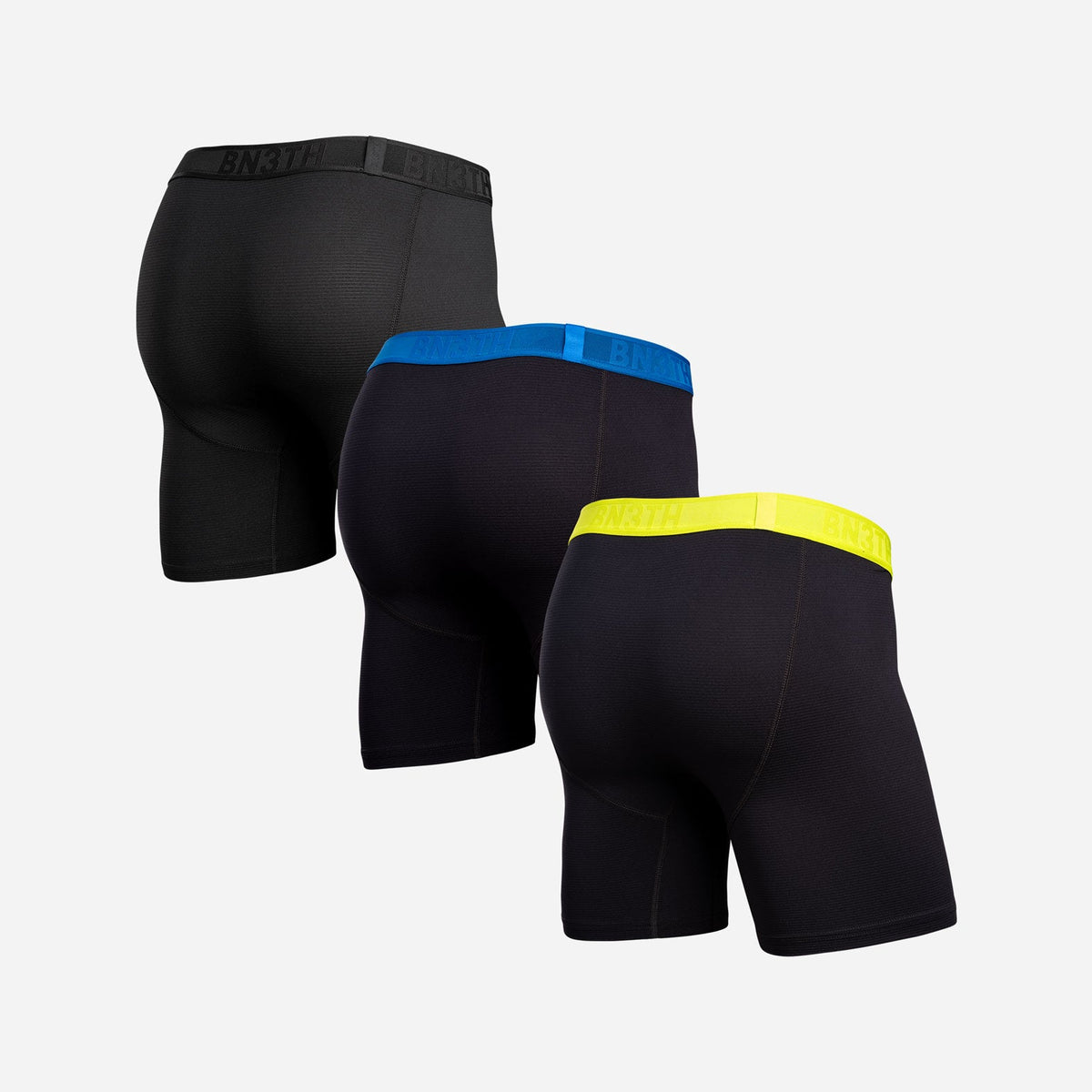 Pro Flex Boxer Brief: Black/Skydiver/Acid Lime 3 Pack