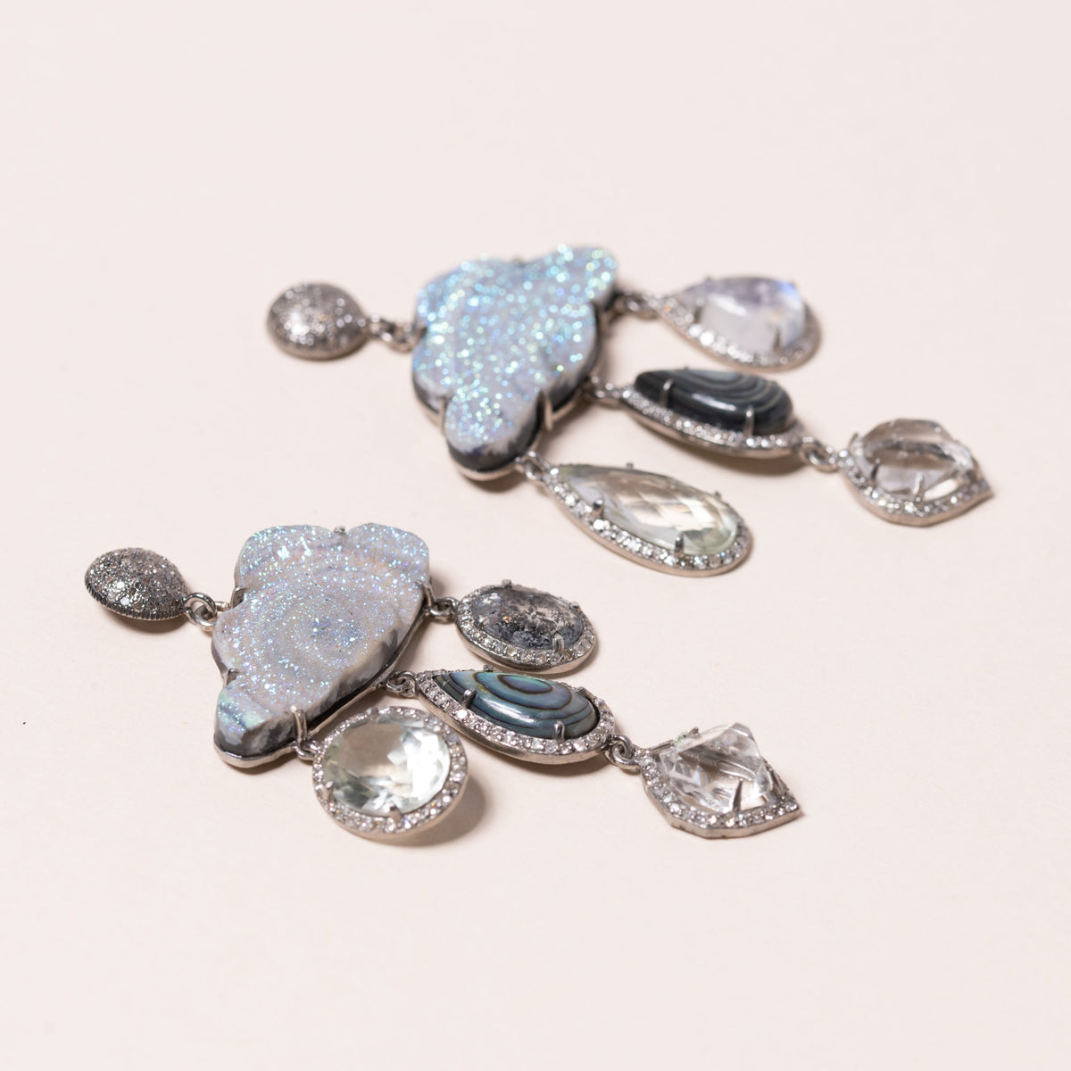 Druzy Cloud Earrings