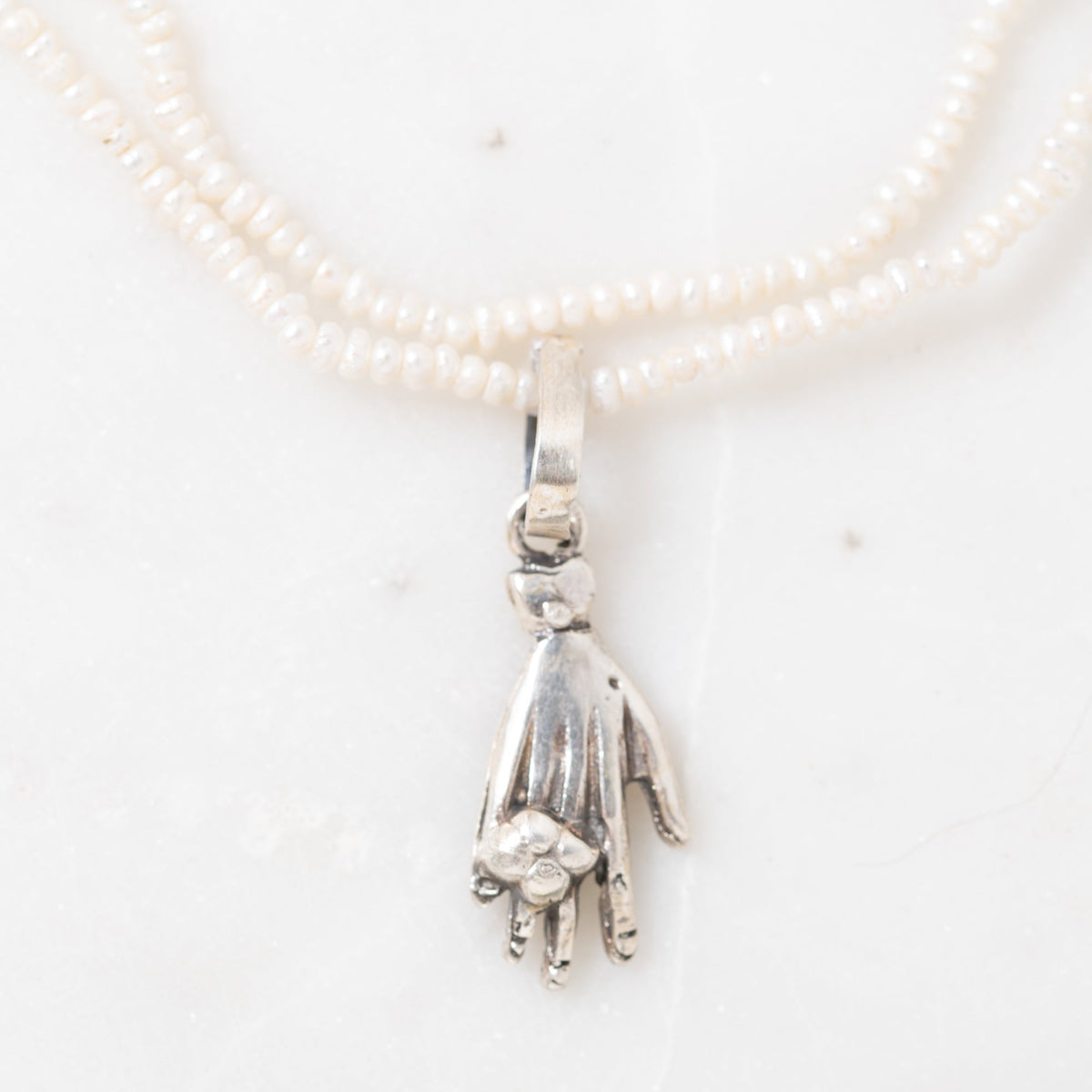 Silver and Pearl Necklace