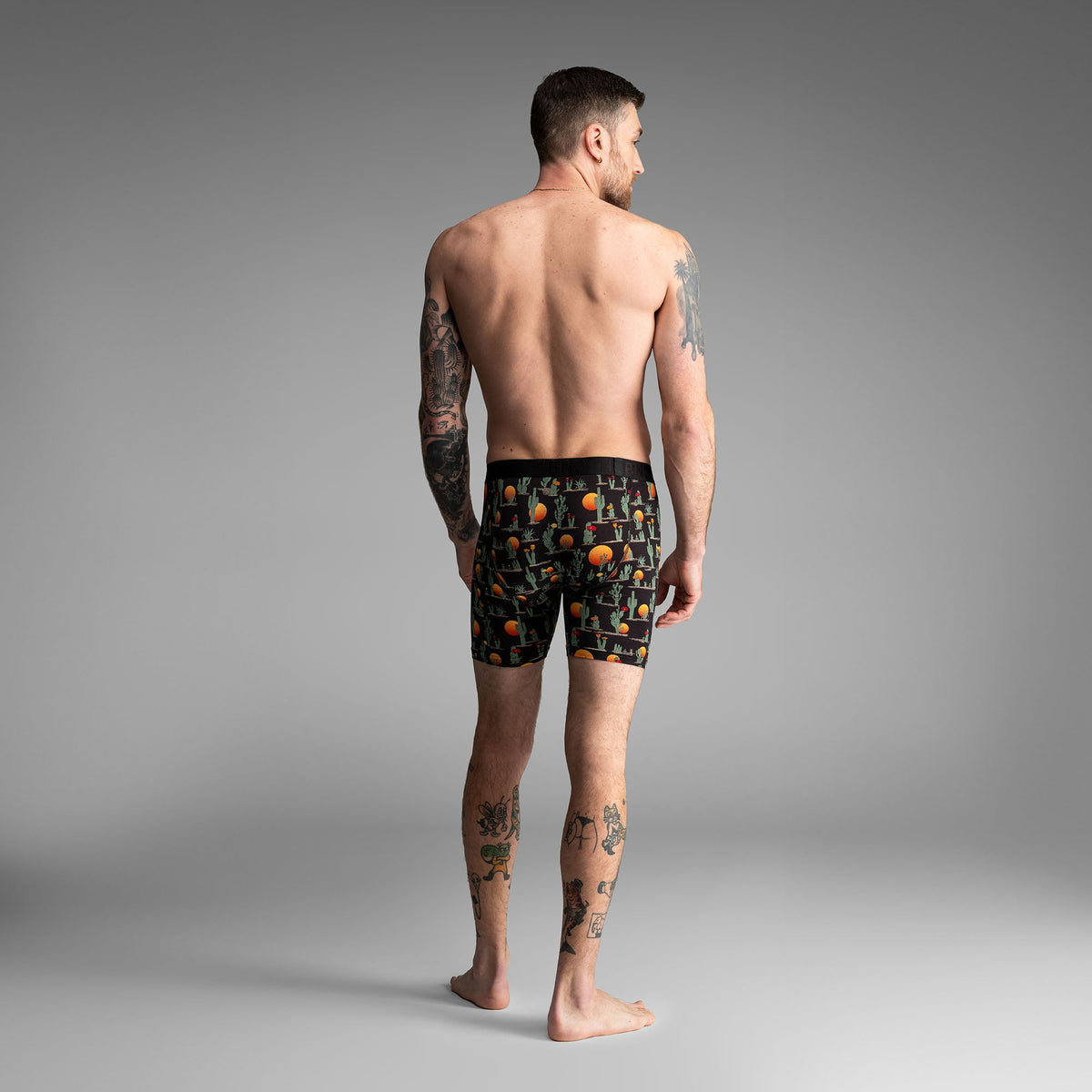Classic Icon Boxer Brief : Cacti Black