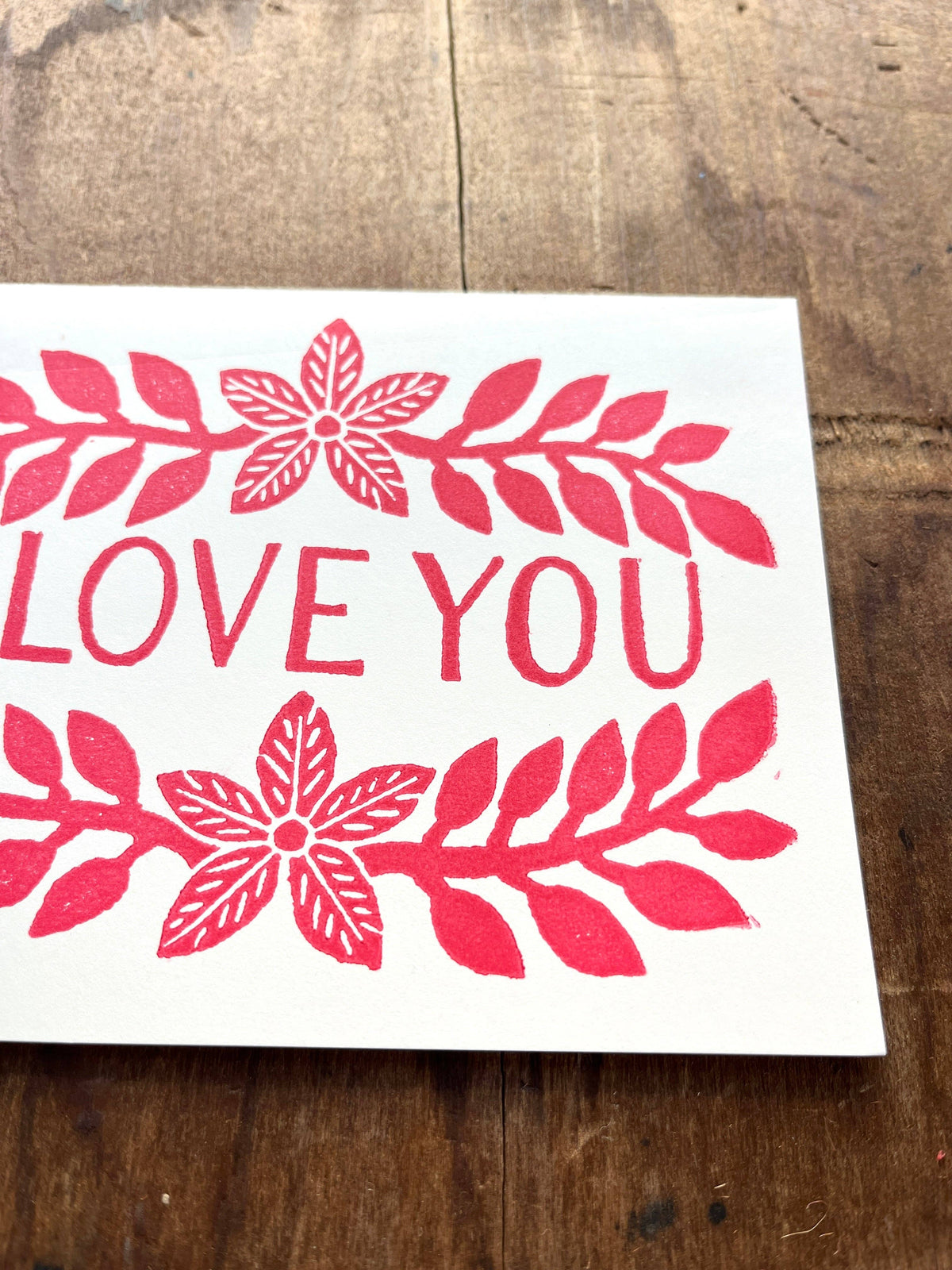 "I Love You," Greeting Card