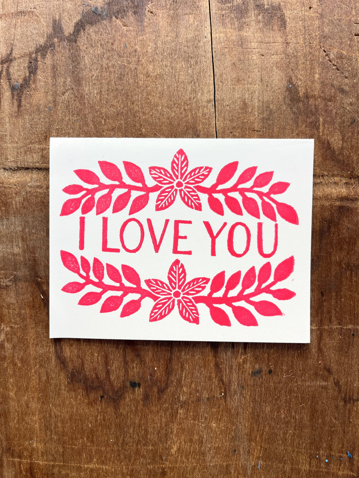 "I Love You," Greeting Card