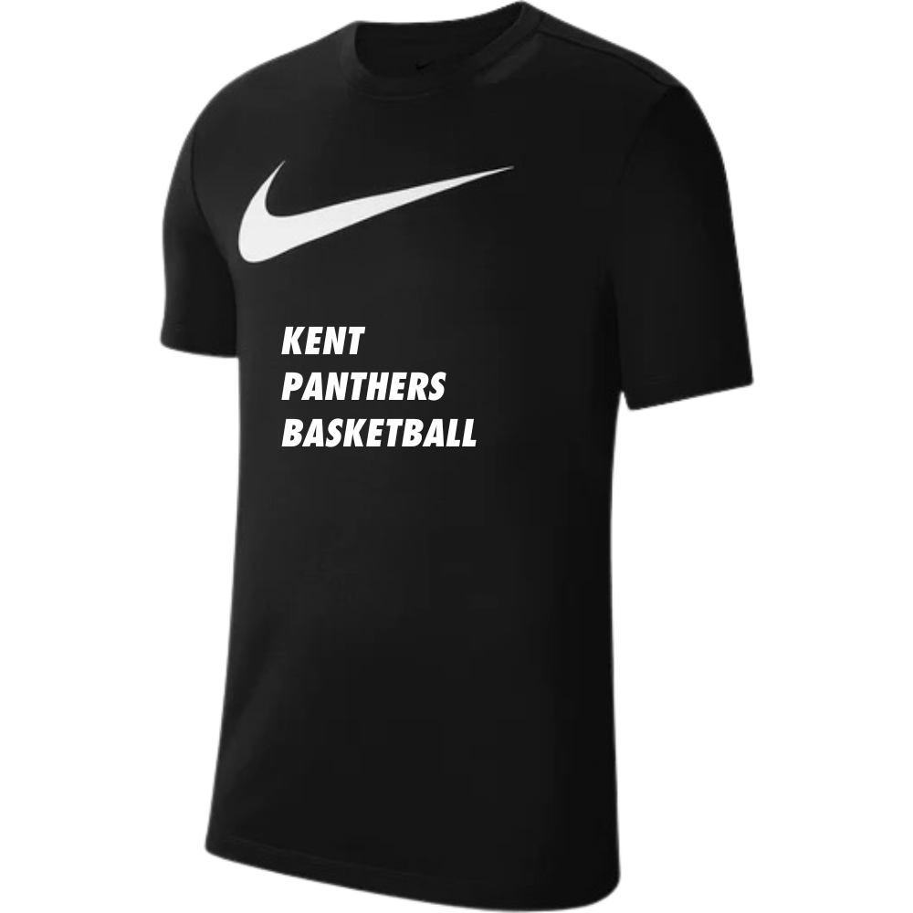 Kent Panthers Black Text Tee