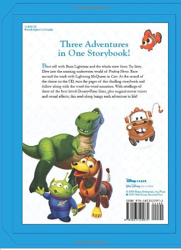 DISNEY PIXAR RIP-ROARING ADVENTURES 3-IN-1 READ-ALONG STORYB