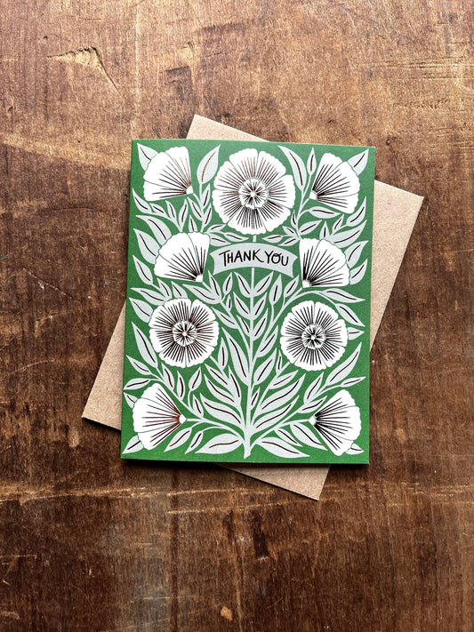 "Thank You," Foil Stamped Card, FL52