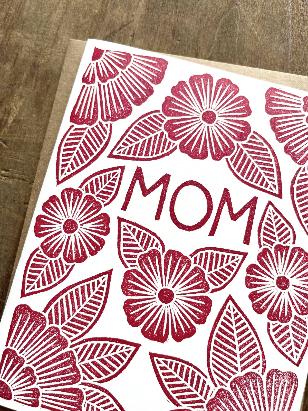 "Mom" Block Printed Greeting Cards, GR42