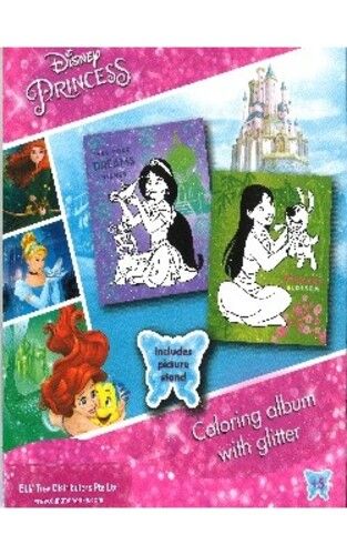 Coloring Album With Glitter: Disney Princess