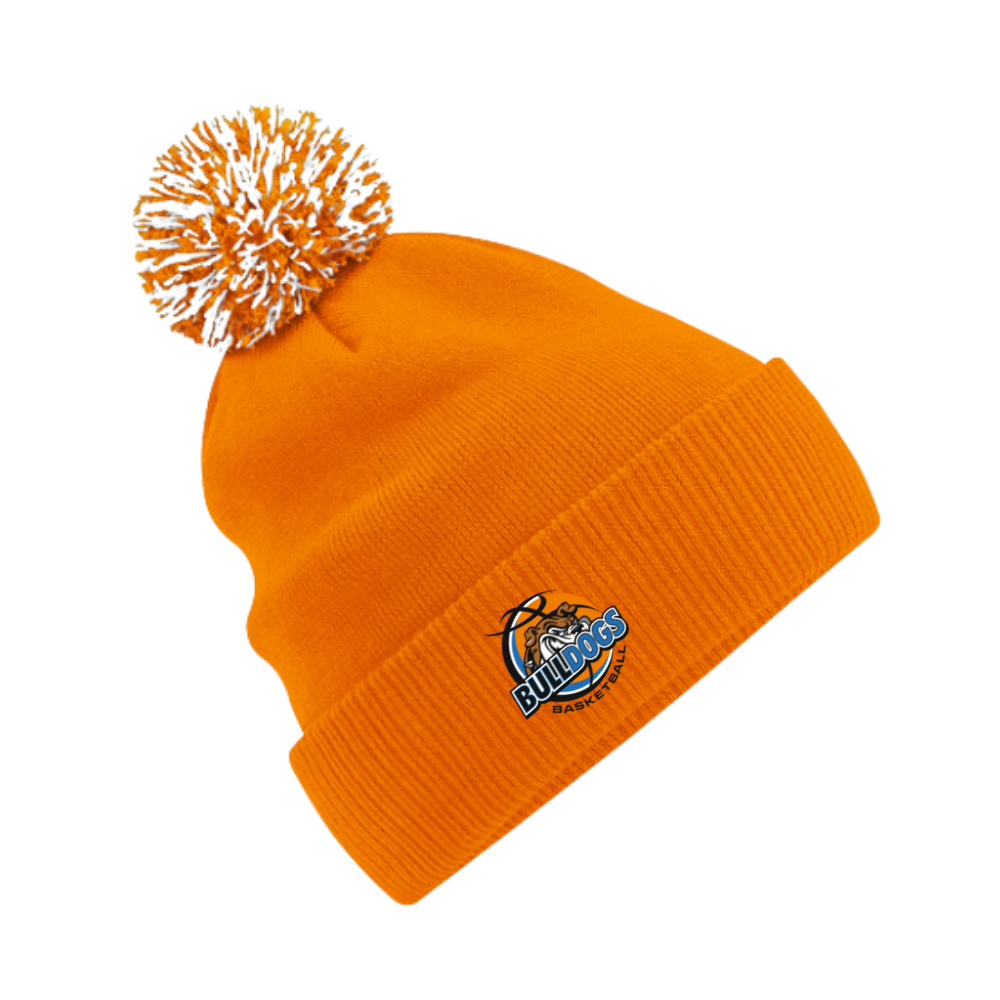 Bulldogs Orange Bobble Beanie