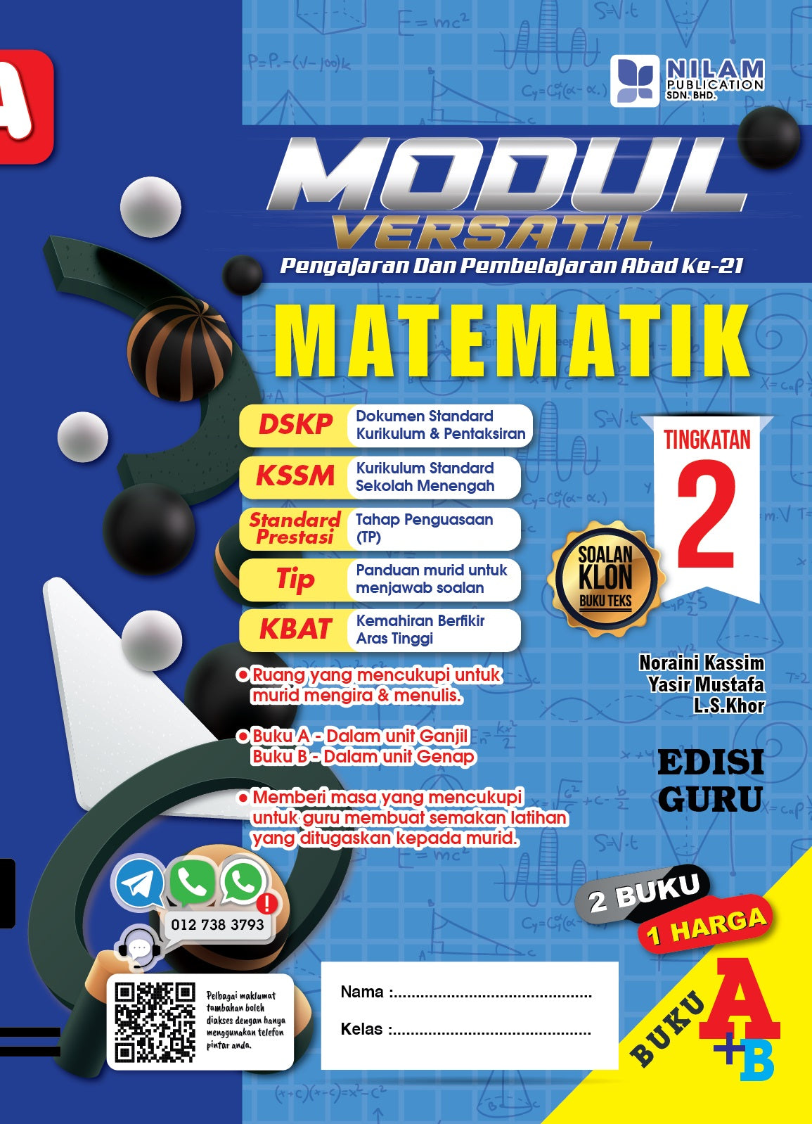 Modul Versatil P&P Abad Ke-21 Matematik Tingkatan 2 (A+B) 2022