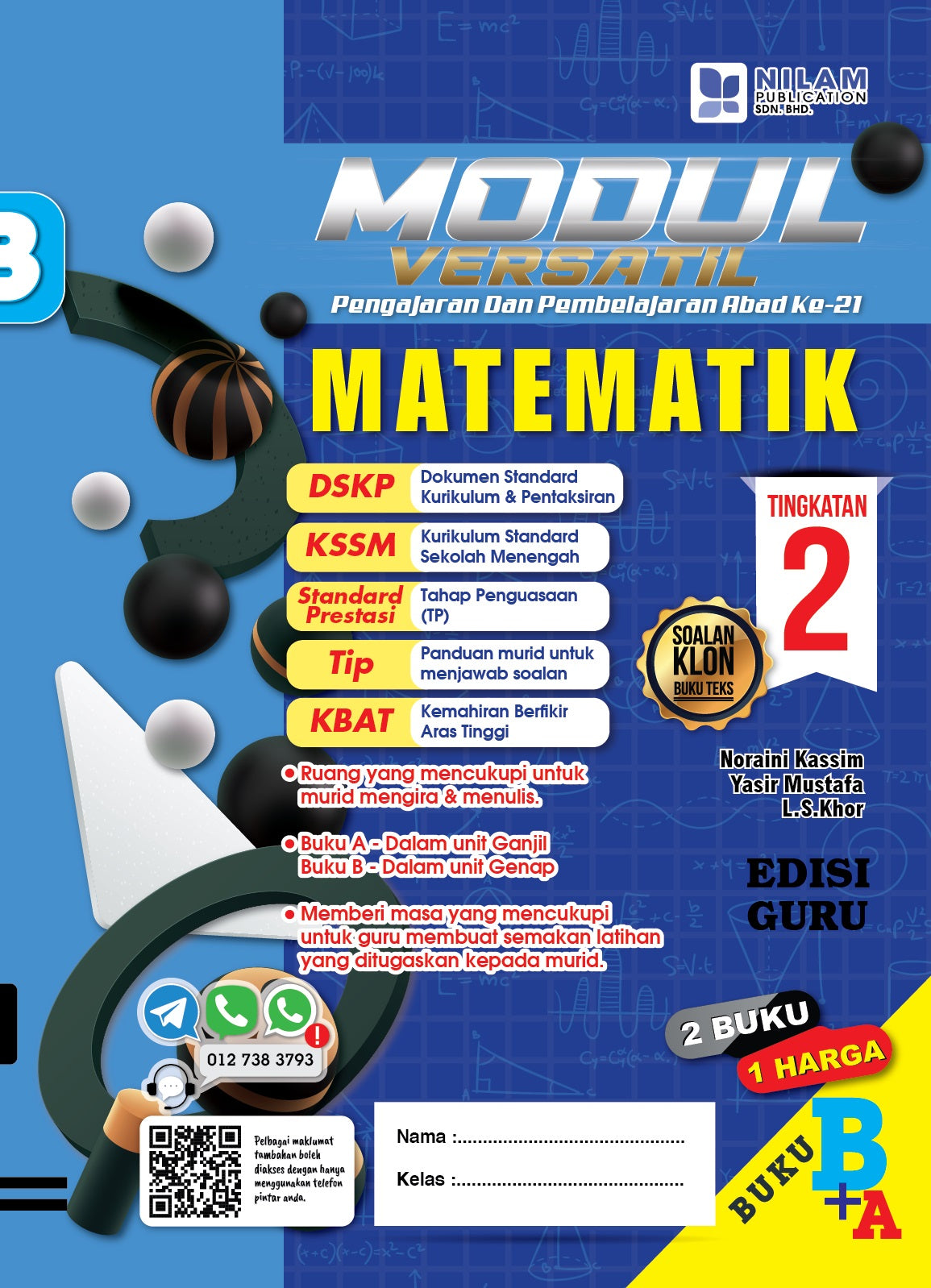 Modul Versatil P&P Abad Ke-21 Matematik Tingkatan 2 (A+B) 2022
