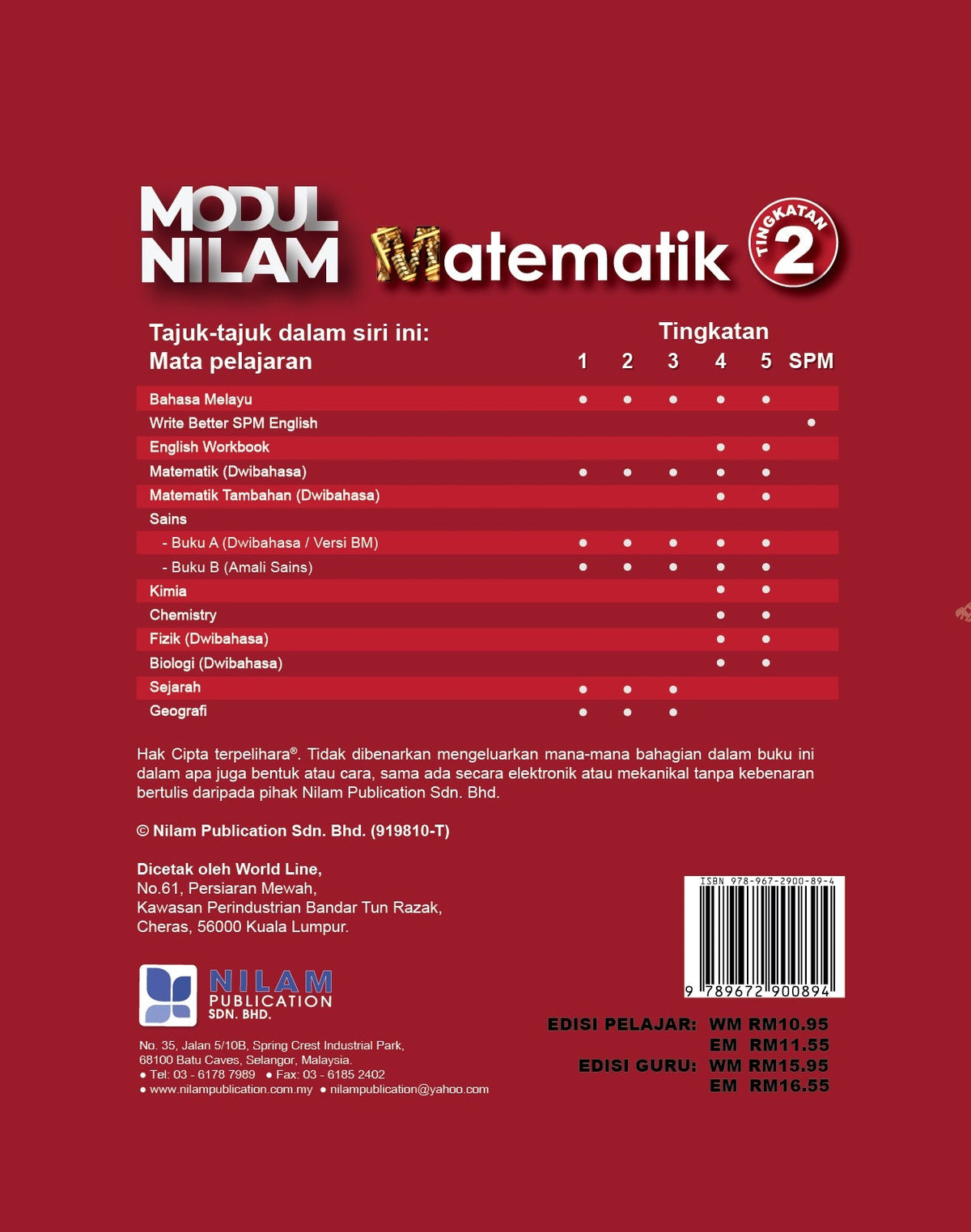 Modul Nilam P&P Abad Ke-21 Matematik Tingkatan 2 Dwibahasa 2020