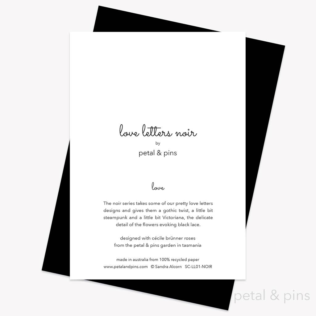 Love Noir – Floral Greeting Card