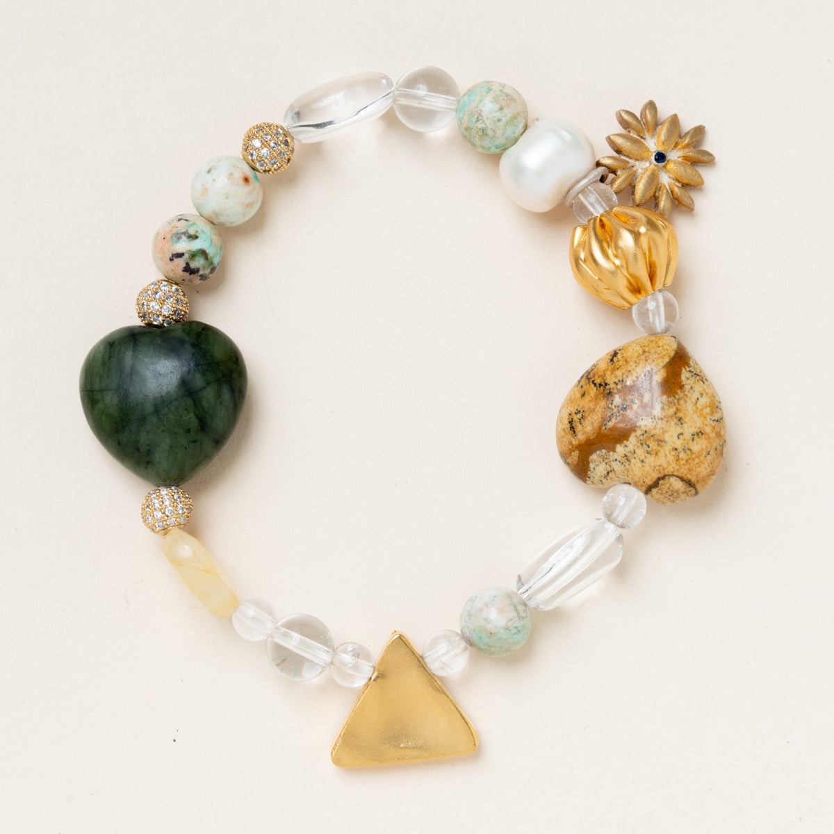 Turquoise, Diamonds, Crystal, Pearls, Silver & Gold