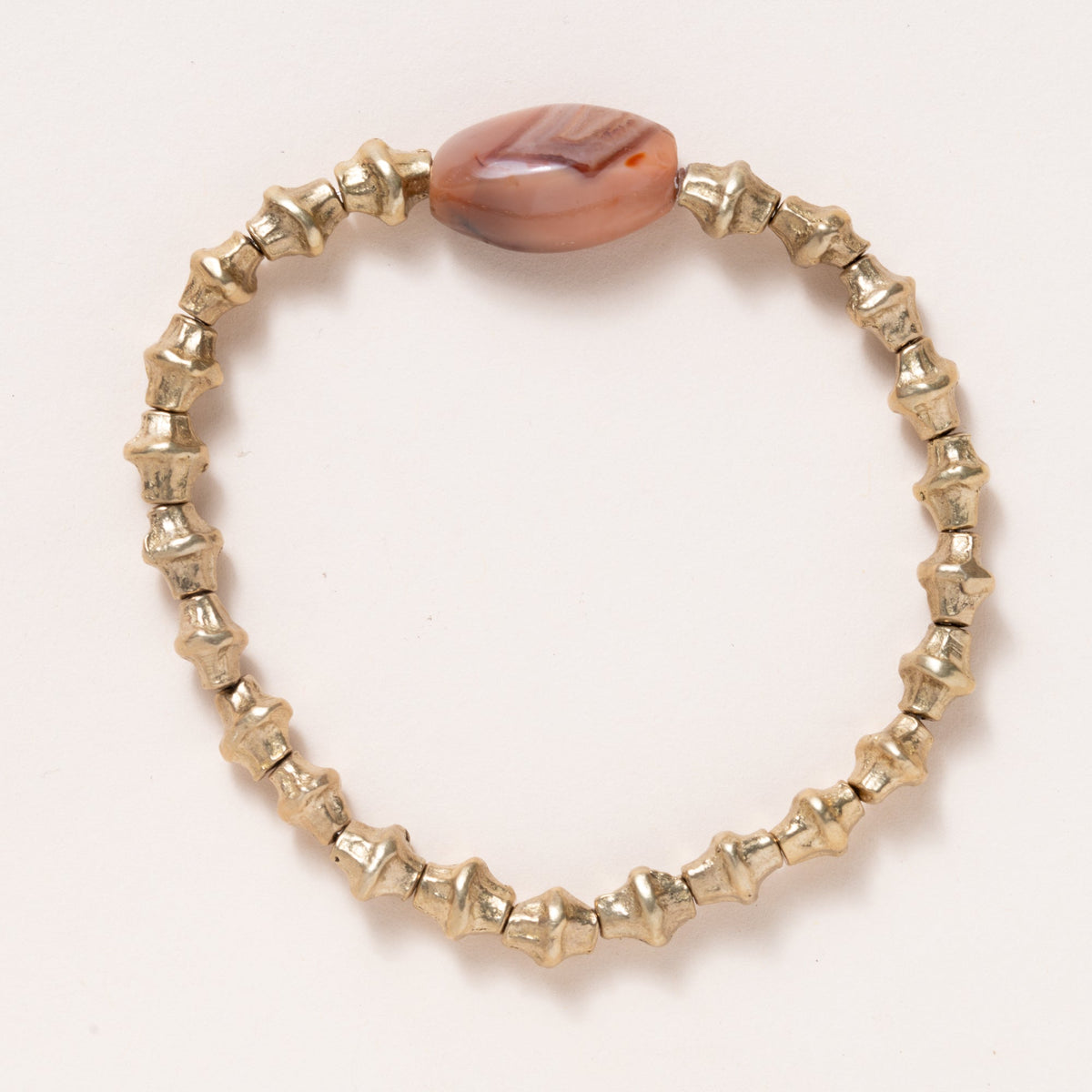 Brass & Carnelian Bead