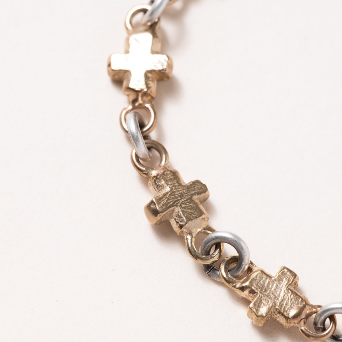 Bronze Square Crosses Bracelet
