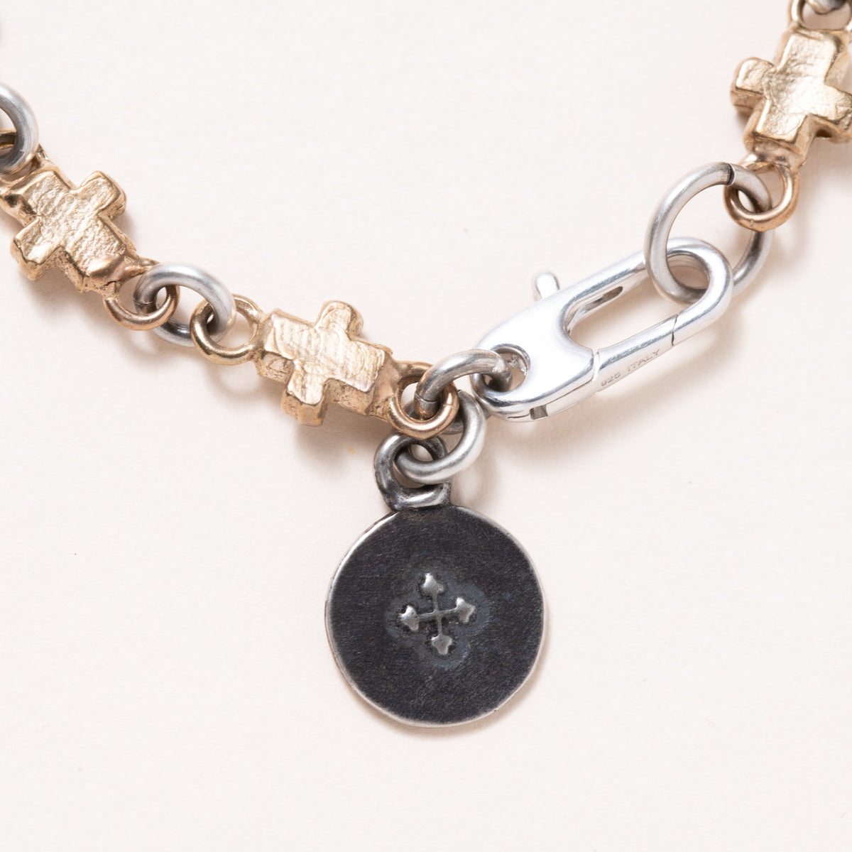 Bronze Square Crosses Bracelet