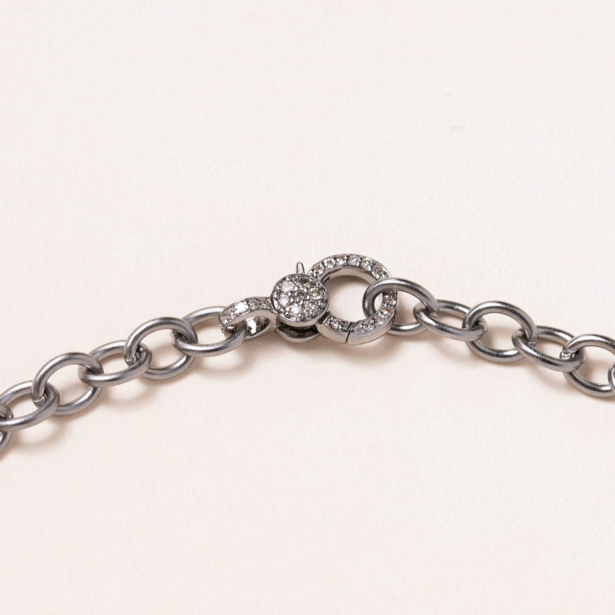 Natural Tourmaline, 14K Gold, Silver & Pave Diamond Necklace with Pave Diamond Clasp