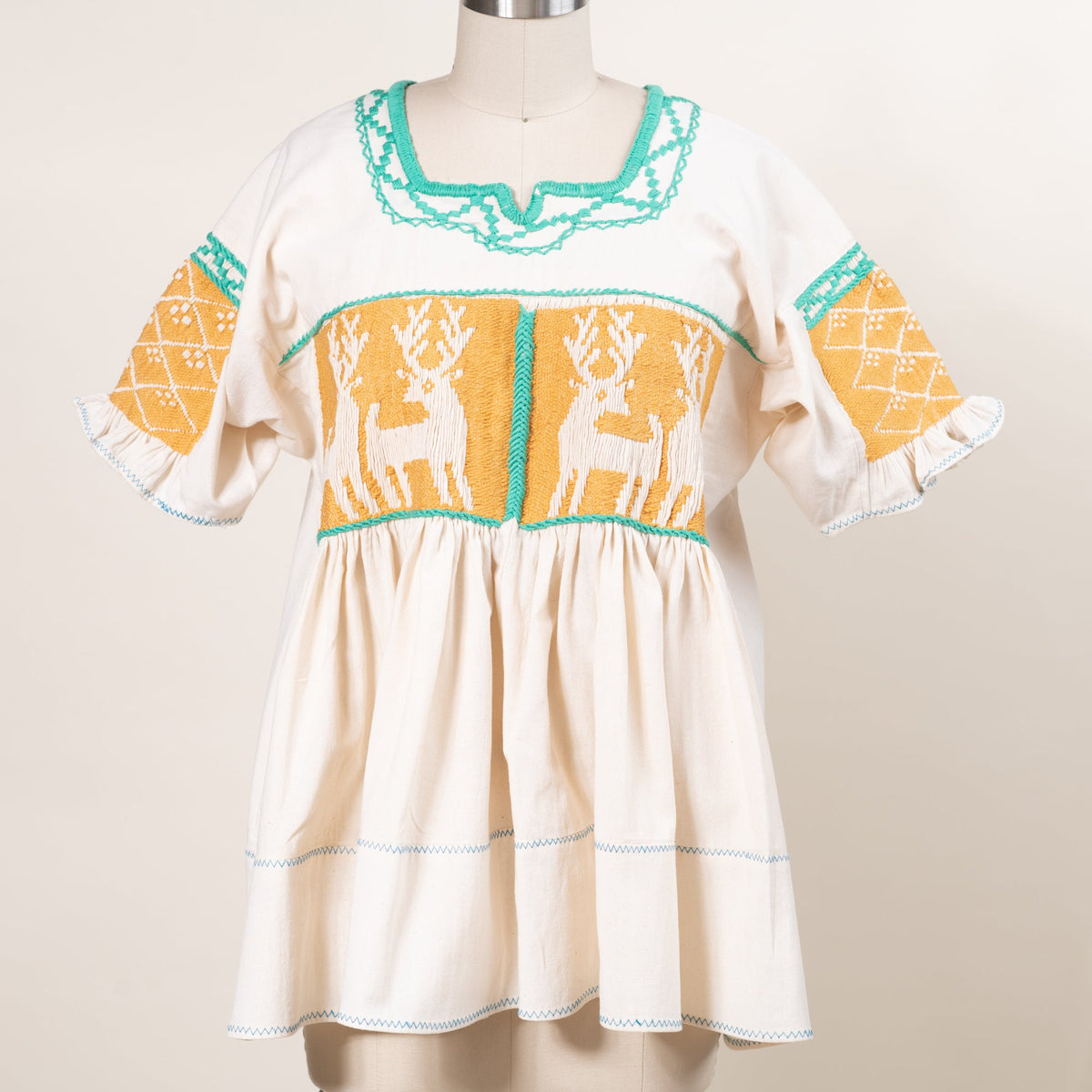 Hand Embroidered Deer Top