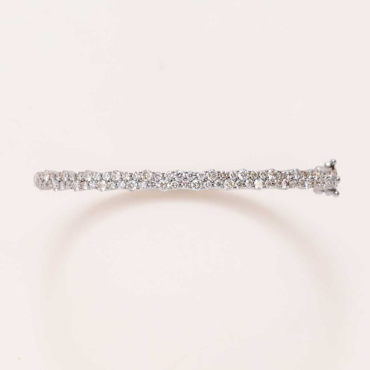 Oxidized Silver & Diamond Bangle