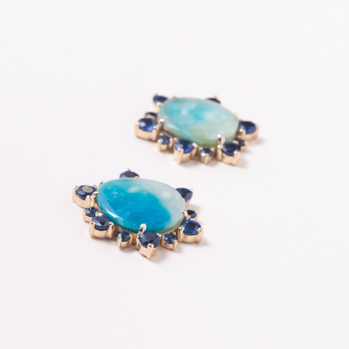 Vintage Opal and Sapphire Studs