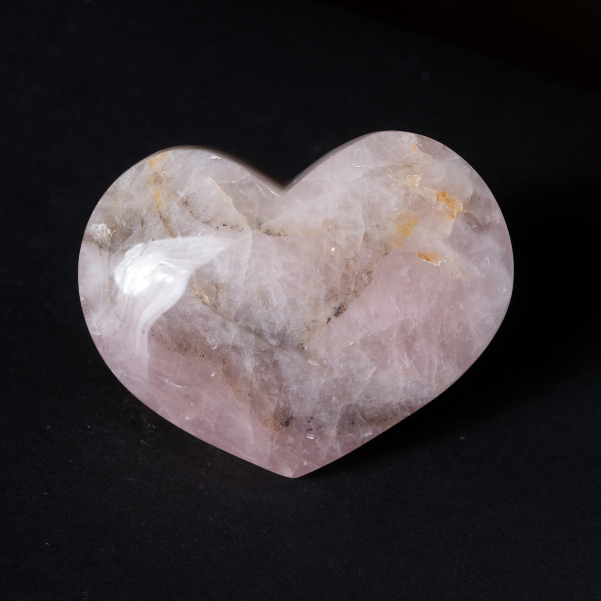 Rose Quartz Heart (Pink & Black), 1.575kg