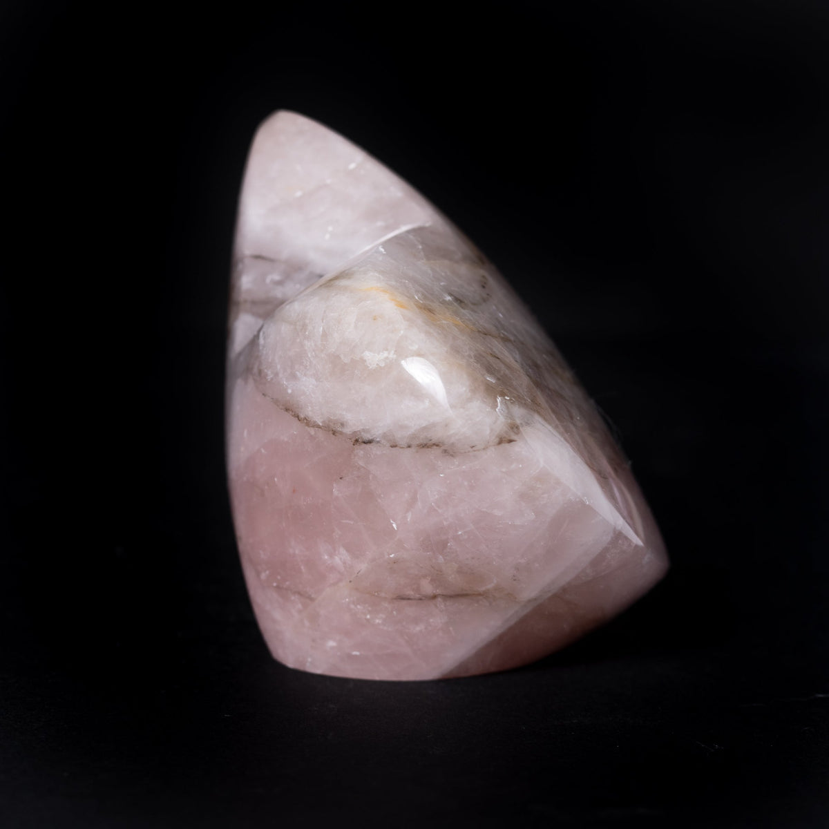 Rose Quartz Heart (Pink & Black), 1.575kg