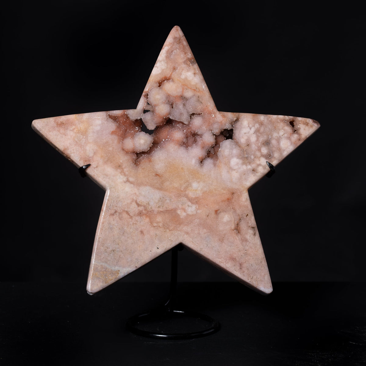 Pink Amethyst Star on Stand
