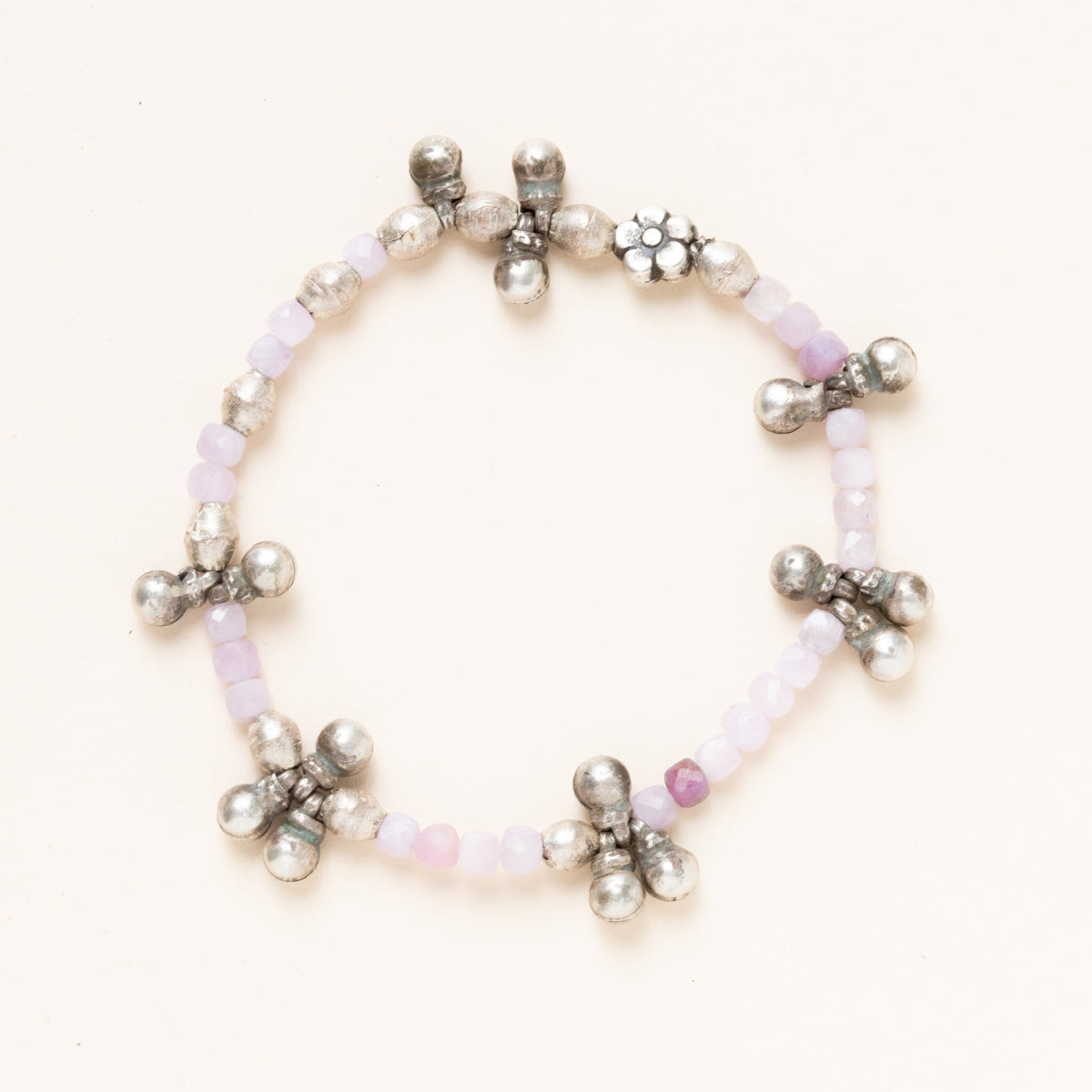 Mini Kunzite & Silver Bracelet